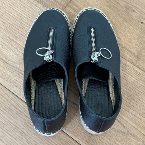 Alexander Wang Devon Leather Zip Platform Espadrille - Black - Size 36 (6) - EUC - Picture 3 of 10
